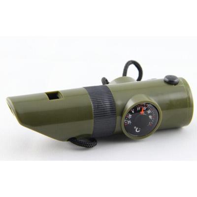 China THERMOMETER H7-1 , Survival Tools 7 In 1 ABS Military Whistle With Compass for sale