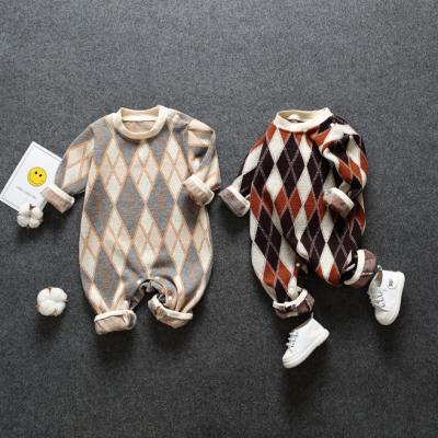 China Hot Selling Sleeeves Girl Boy Autumn Winter Long Sleeves Clothes Spring Cotton Knitted Baby Ribbed Gaiters Rompers for sale