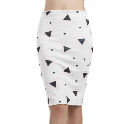 China Dry Cleaning Factory Wholesale Womens Slim Fit Printed Sheath Skirt for sale