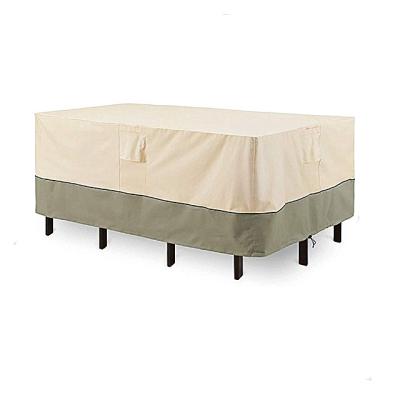 China Outdoor Patio 420D/600D Oxford Cloth PVC Garden Furniture Cover Waterproof Rectangular Table Furniture Cover for sale