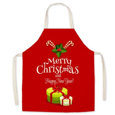 China Fashionable Customize Logo New Product Polyester Fabric Adult And Children Biscuit Aprons Promotion Christmas Kitchen Apron for sale