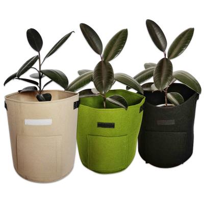 China Eco - Friendly Eco - Friendly Biodegradable Garden Greenhouse Eco - Flower Vegetable Potato Felt Planting Grow Bags for sale