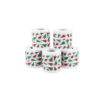 China Gag Printed Christmas Paper Santa Eco-friendly Toilet Paper Roll 2ply 250sheets GiftToilet Custom Printed Toilet Paper 100packs for sale