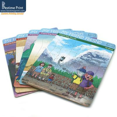 China Toy Factory Direct Custom Jigsaw Cartoon Printing Educational Jigsaw Magnetic Board Jigsaw Board Games For Children for sale