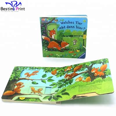 China paper & Interesting Hand Made Pull And Cardboard OEM Activity Tab Book With Movable Cardboard for sale