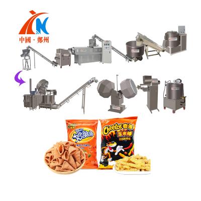 China food & Professional High Quality Beverage/Snack Factory Quadruple Kneader Bugles Doule Frying and Making Machine for sale