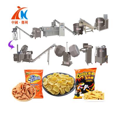 China Automatic Snack Machine Eco-friendly High Efficiency Fried Snacks Machine Corn Twist Loop Puff Food Making Machinery for sale