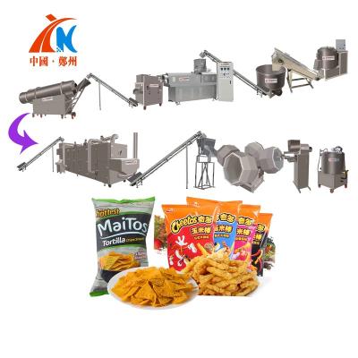 China Production Hot Sales Automatic Baked Snacks Machine Automatic Puff Tortilla Chip Making Machine Triangle Corn Fries Doritos Tortilla Machine for sale