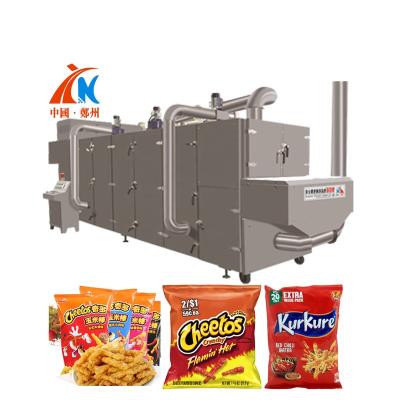 China Food Industry Factory Supplier Automatic Baked Snack Machine Corn Twist Loop Puffing Food Making Machinery Corn Loops Machine for sale