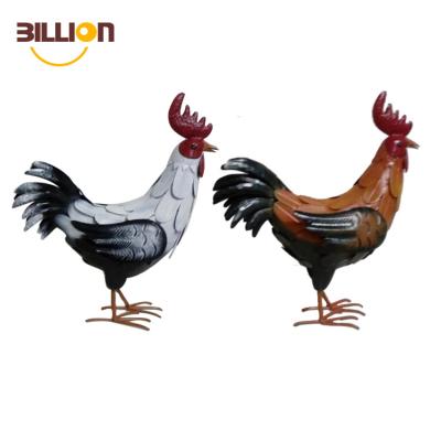 China European Outdoor Garden Rooster Decoration Metal Ornamental Art for sale