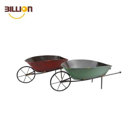 China Metal Plant Stand Garden Decoration Metal Garden Cart Iron Decor for sale