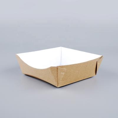 China Biodegradable Disposable Corrugated Snack Piping Store Takeaway Food Ship Wrapping Paper Custom Takeaway Food Containers For Sale for sale