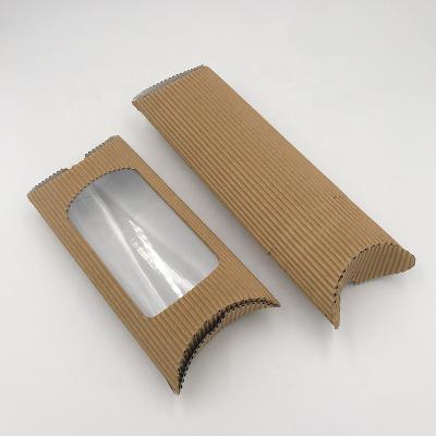 China Custom Folding Pillow Box Disposable Pillow Package Corrugated Kraft Paper Pillow Box For High Quality for sale