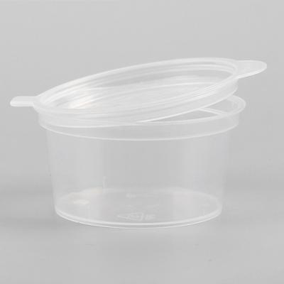 China Sealed No Leak 1.5oz Disposable Plastic Seasoning Container Sauce Cup PP Plastic Sauce Container With Lid for sale