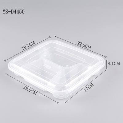 China Microwavable Disposable Meal Prep Containers 4 Compartment Food Storage Box Microwave Safe Lunch Boxes for sale