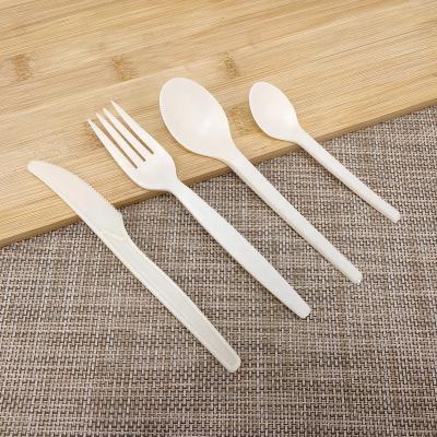 China Wholesale Disposable Quality Knife Fork Cornstarch Series Cornstarch Knife Fork Spoon Compostable Cornstarch For Sale for sale