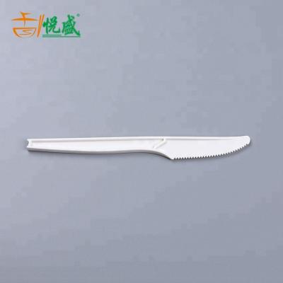 China Custom Disposable Cornstarch Biodegradable Disposable Tableware Plastic Knife For Sale for sale