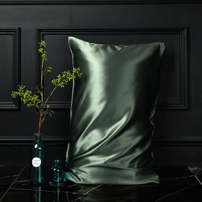 China Custom Color 19momme Double Side Wrap Style King Size 100% 6A Mulberrry Pure Silk Pillow Case Anti-Static for sale