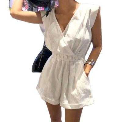 China OEM ODM Breathable Sleeveless Casual Shorts Design Ladies Overalls for sale