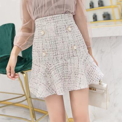 China OEM ODM Breathable Fishtail Skirts For Ladies Tweed Skirt for sale