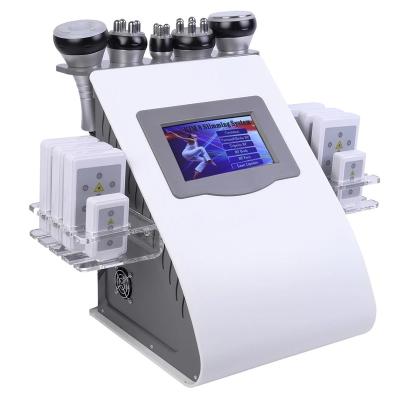 China New 6 in 1 Vacuum Laser Radio Frequency RF 40K Cavitation Slimming Ultrasonic Cavitation Liposuction Machine for Spa for sale