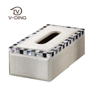 China Shell Design Fabric Modern Leather Box Cover for sale