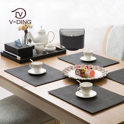 China Sustainable PU Leather Dining Table Placements for sale