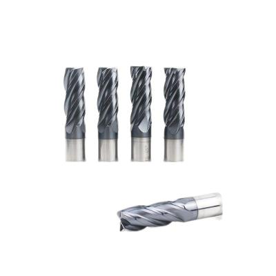 China Solid Tool 4 Flute Tungsten Carbide End Mills Milling Cutter Indexable Flat Rotation Bit for sale