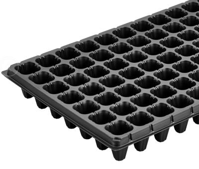 China Attractive Price 128 Plastic Cell Plant Supply Black Plastic PS Seed Tray for sale