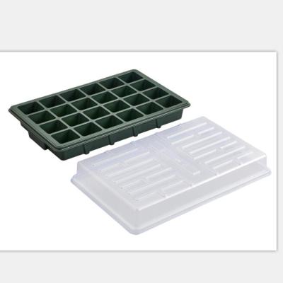 China 24cells plastic SEED GERMINATION TRAY with cover and pallet for sale