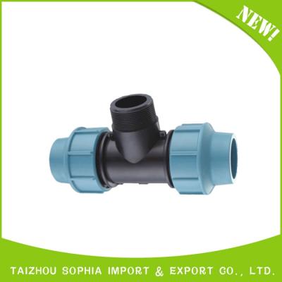 China Professional Water Supply China HDPE PP Compression Fittings , Plastic Tee Pipe Fittings for sale