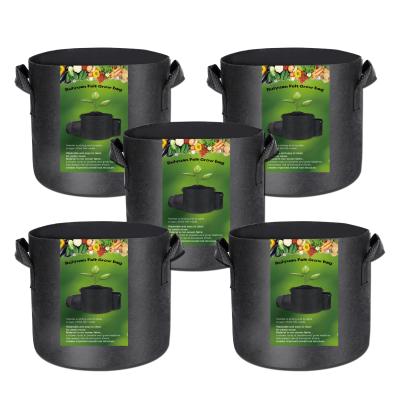 China Felt Felt Growing Pots 5 10 20 50 100 Gallon Plant Fabric Pots Felt Grow Bag Garden Plant Tomato Grow Pots for sale