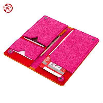 China Normcore/Minimalist High Quality Travel Felt Passport Bag Holder Passport Cover Wallet Case for sale