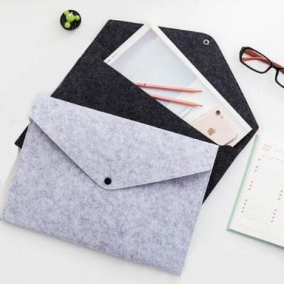 China Eco-friendly Cheap Felt Folder Felt A5 A4 A3 Document Holder Briefcase Document Bag Folder for sale