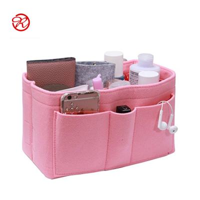 China Fashion Felt Cosmetic Bag Personalized Held Organizer Bag Felt Cosmetic Makeup Case Envelope Insert Bag for sale