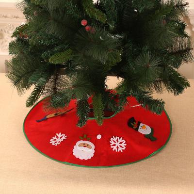 China Christmas Tree Skirt 100cm Christmas Decoration Home Decoration Non-woven Fabric Gift Cushion New for sale