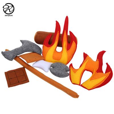 China Eco-Friendly Felt Baby Education Felt Craft Toys Felt Campfire Set Felt Fire Play Set for sale