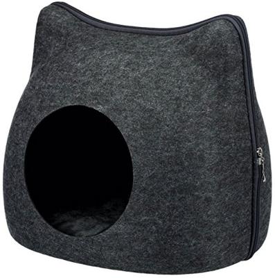 China Breathable Felt Pet Cave Cat Cave Felt Portable House Wool Felt Cat Dog Cave Bed for sale