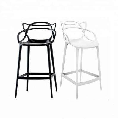 China Contemporary High Bar Stool High Chair PP Plastic Luxury Wholesale Modern Simple Kitchen Bar Stools, Customized Contemporary Full PP Material for sale