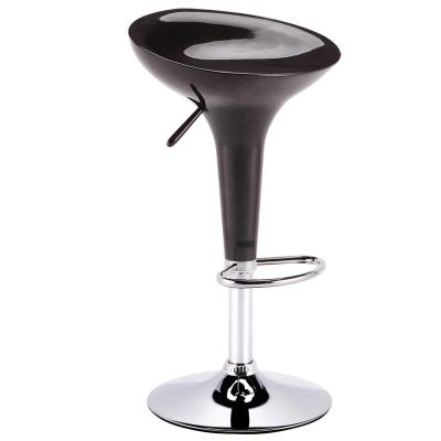 China Bar Stool Cheapest Price Chromed Base ABS Seat Swivel Adjustable Used Bar Stools With Gas Lift for sale