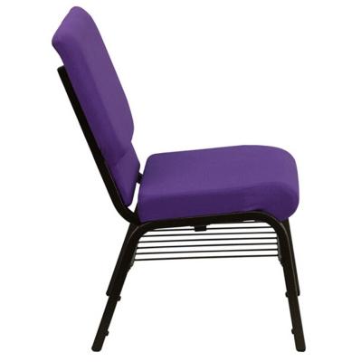 China Commercial Furniture Padded church chairs with Book Rack for rental business for sale