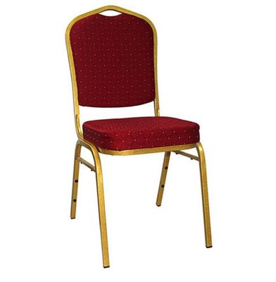 China Traditional Wholesale Modern Luxury Cheap Used Upholstered Gold Chrome Frame Stacking Event Furniture Banquet Hall Chairs For Sale for sale