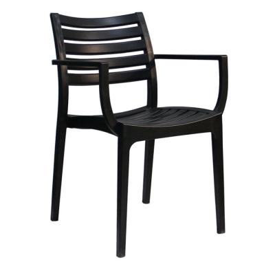 China Modern Hot Sale Cheap price bulk modern full plastic pp stackable stacking outdoor patio pro garden chairs with arms for sale