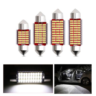 China automobile license plate lamp car roof led light decoding double tip 3014 car led dome light compartment light 3014 30 for sale