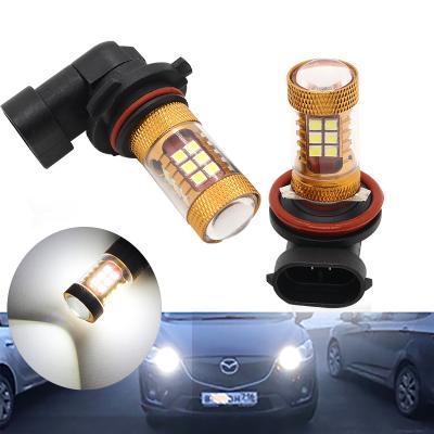 China LED Fog Lights For Cars 9005 9006 3030 28SMD Led Headlights Driving Lamp H8 12V 21W Led Fog Lamp HB3 HB4 H11 for sale