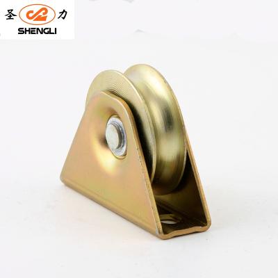 China Hot And Popular 45 Jinhua STEEL Triangular Sliding Gate Pulley Wheel Roller Splines for sale