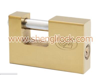 China Solid Iron Lock Body Maker Chrome/Nickel Pass Iron Plated Rectangular Chrome Padlock With Normal Keys for sale