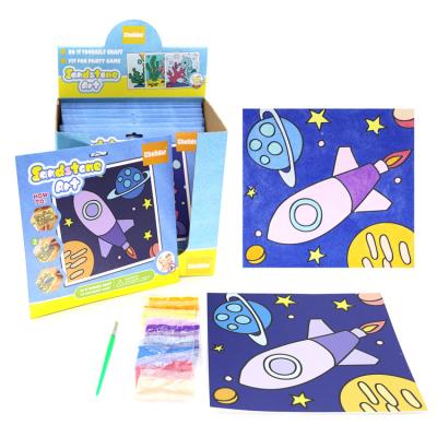 China Easy To Make Children's Sand Painting Set Unique Design Matching Learning Colorful Sand Toys For Children for sale