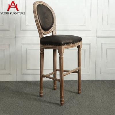 China High Removable Crocodile Seat Leather Bar Stool for sale