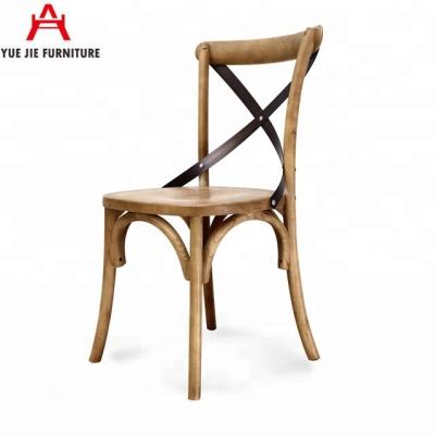 China Dining Room Hotel Solid Wood Wooden Cross Back Chair for sale